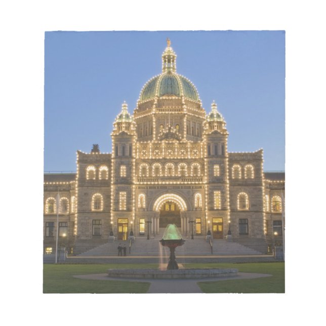 Canada, BC, Victoria, BC Legislature Building at Notepad (Front)