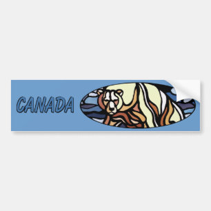 Canada Bear Bumper Sticker Canada Wildlife Gifts