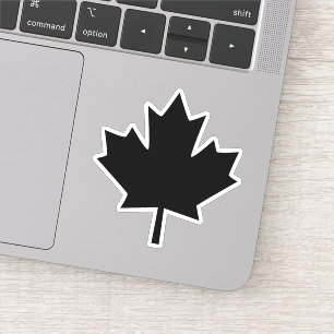 Canada Black Sketch Stylish Maple Leaf