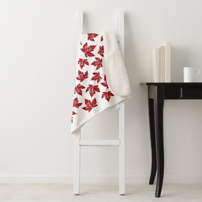 Canada Blanket Canada Maple Leaf Throw Blankets (In Situ)
