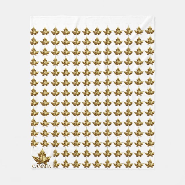 Canada Blanket Gold Canada Maple Leaf Blanket (Front)