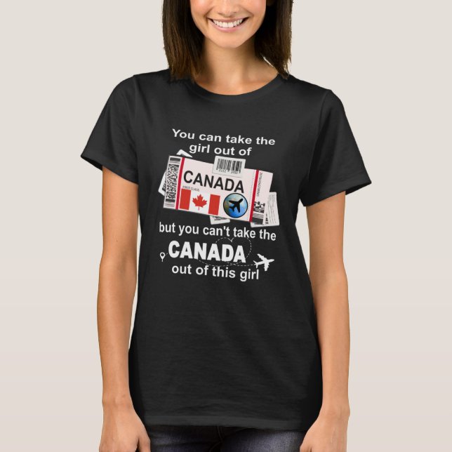 Canada Boarding Pass  Canada Girl  Canada T-Shirt (Front)