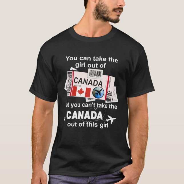 Canada Boarding Pass  Canada Girl  Canada T-Shirt (Front)