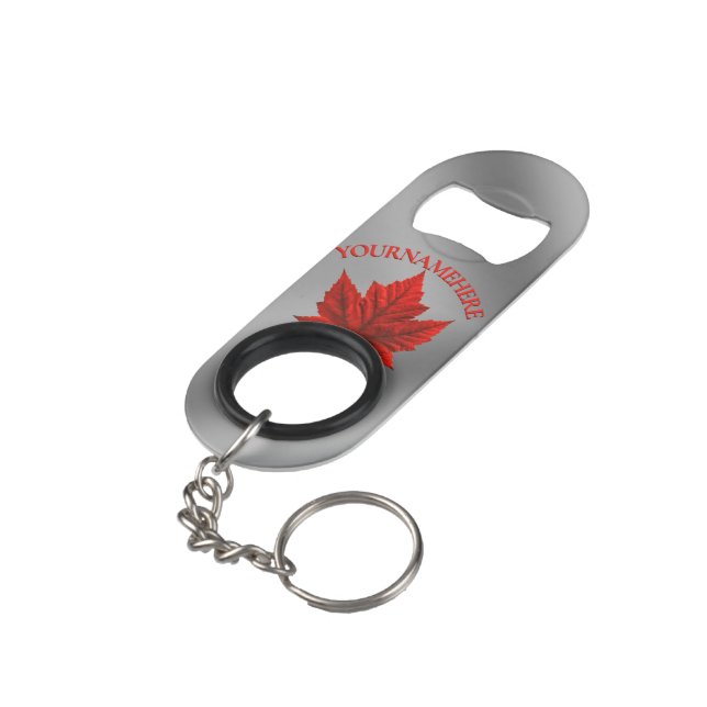 Canada Bottle Opener Canada Maple Leaf Souvenir (Back Angled)