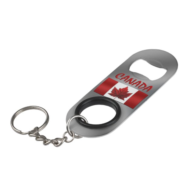 Canada Bottle Opener Custom Canada Flag Souvenir (Front Angled)