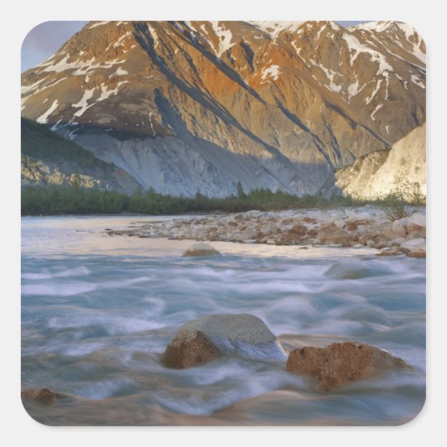 Canada, British Columbia, Alsek River Valley. Square Sticker (Front)