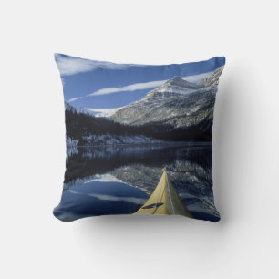 Canada, British Columbia, Banff. Kayak bow on Cushion