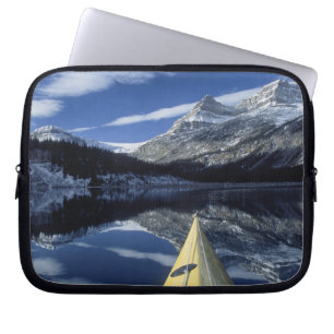 Canada, British Columbia, Banff. Kayak bow on Laptop Sleeve