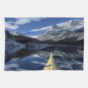 Canada, British Columbia, Banff. Kayak bow on Tea Towel