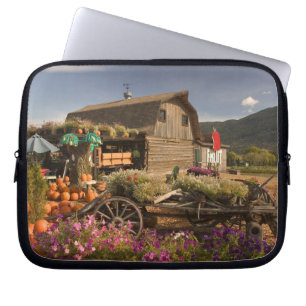CANADA, British Columbia, Enderby. Log Barn Laptop Sleeve