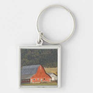 CANADA, British Columbia, Enderby. Red Barn / Key Ring