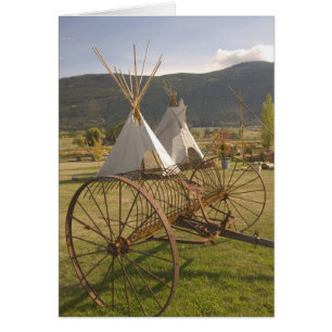 CANADA, British Columbia, Enderby. Tepees &