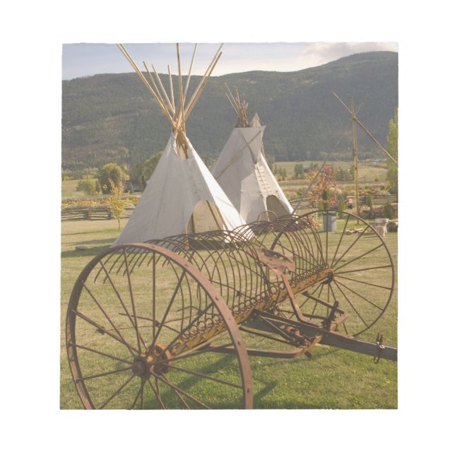 CANADA, British Columbia, Enderby. Tepees & Notepad (Front)