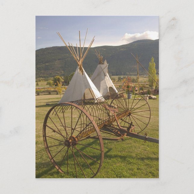 CANADA, British Columbia, Enderby. Tepees & Postcard (Front)