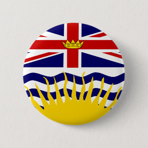 Canada British Columbia Flag 6 Cm Round Badge
