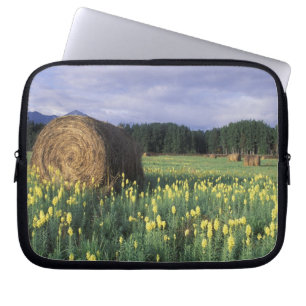 Canada, British Columbia, Kitwanga. Yellow Laptop Sleeve