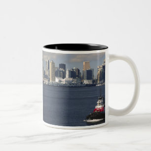 Canada, British Columbia, Vancouver. Downtown Two-Tone Coffee Mug