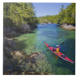Canada, British Columbia, Vancouver Island. Sea Ceramic Tile