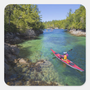 Canada, British Columbia, Vancouver Island. Sea Square Sticker