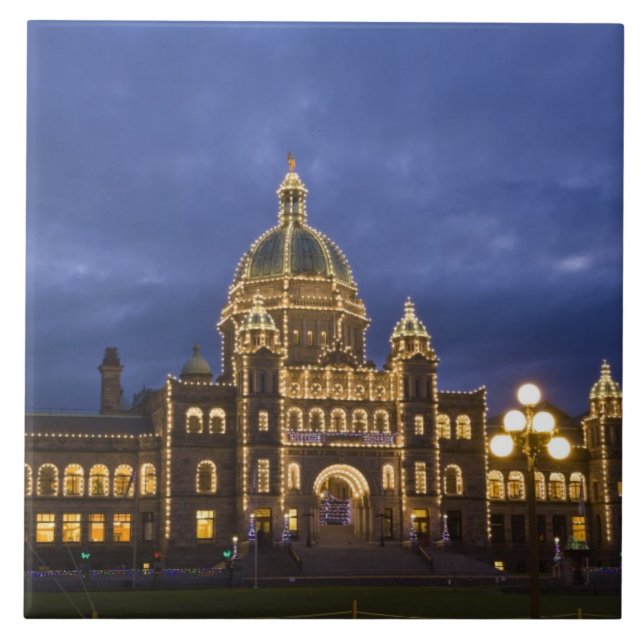CANADA, British Columbia, Victoria. Evening, Tile (Front)