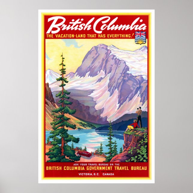 Canada British Columbia Vintage Poster Restored (Front)