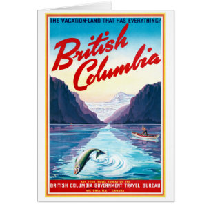 Canada British Columbia Vintage Poster Restored