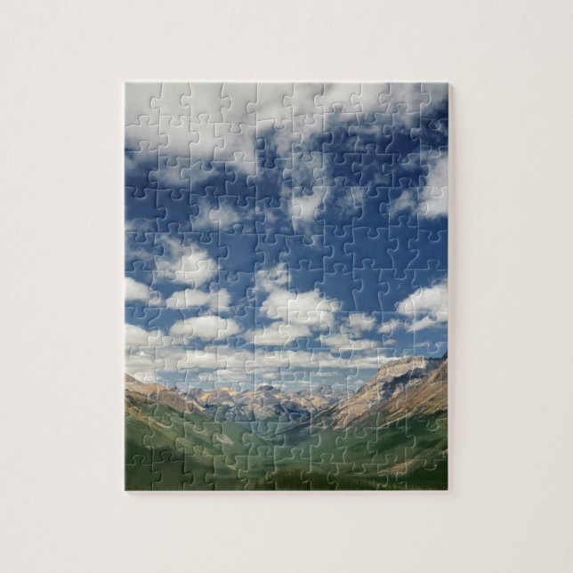 Canada, British Columbia, Yoho NP. Puffy clouds Jigsaw Puzzle (Vertical)