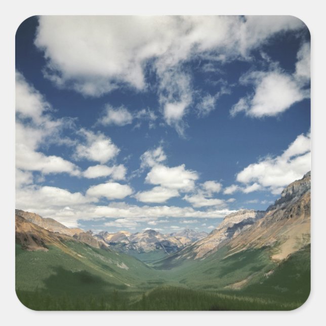 Canada, British Columbia, Yoho NP. Puffy clouds Square Sticker (Front)