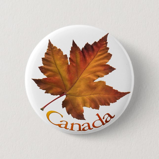 Canada Button Canada Maple Leaf Souvenir Buttons (Front)