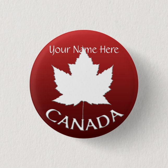 Canada Buttons Custom Canada Maple Leaf Buttons (Front)