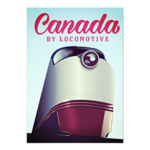 Canada By locomotive 1950s train poster