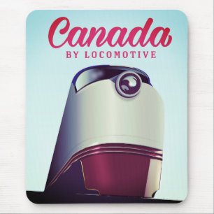Canada By locomotive 1950s train poster Mouse Pad