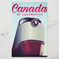 Canada By locomotive 1950s train poster
