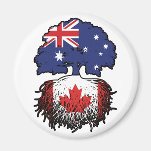 Canada Canadian Australian Australia Tree Roots Magnet