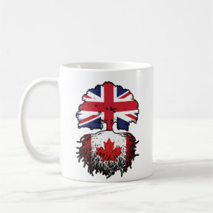 Canada Canadian British UK Tree Roots Flag Coffee Mug