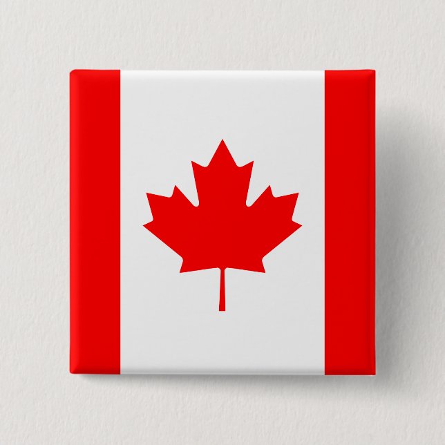 Canada (Canadian) Flag 15 Cm Square Badge (Front)