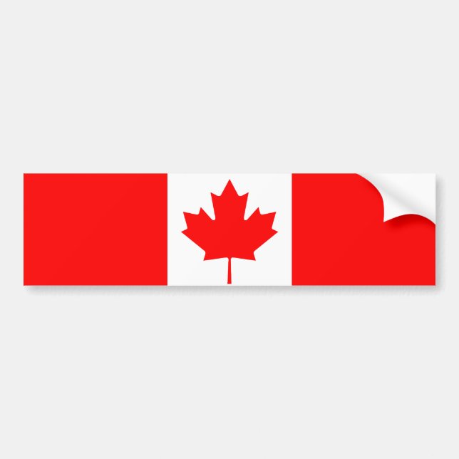 Canada - Canadian Flag Bumper Sticker (Front)