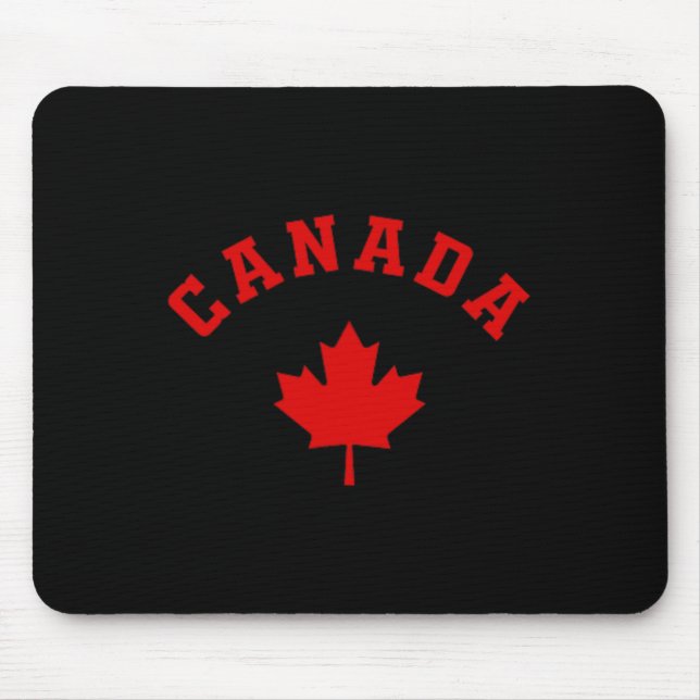 Canada Canadian Flag Maple Leaf Logo Hiking Skiing Mouse Pad (Front)