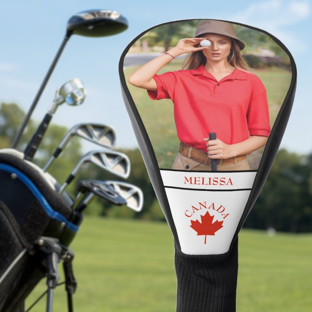 Canada Canadian Flag Name Photo Picture Golf Head Cover (canada canadian flag maple leaf photo golf head cover)