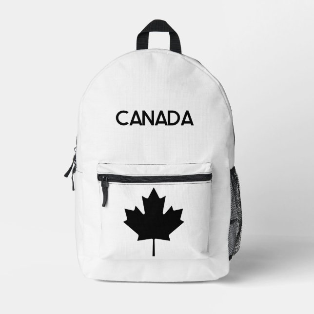 CANADA. Canadian flag. Patriotic.  Printed Backpack (Front)