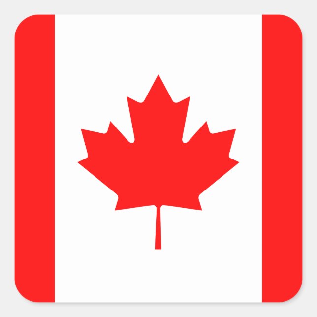 Canada (Canadian) Flag Square Sticker (Front)