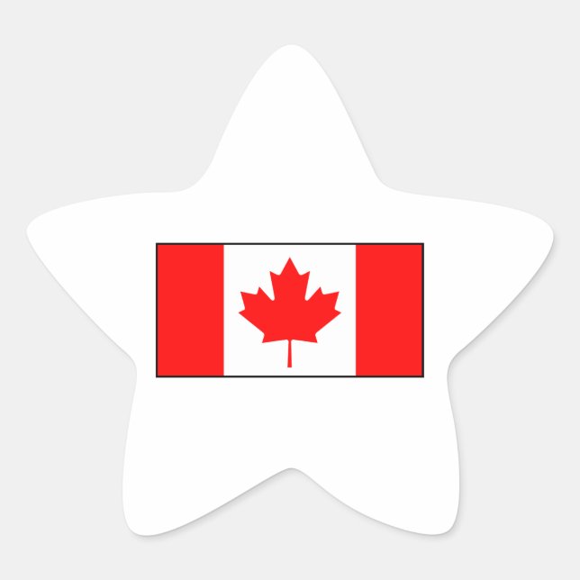 Canada - Canadian Flag Star Sticker (Front)