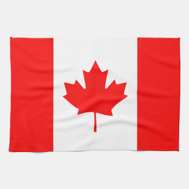 Canada - Canadian Flag Tea Towel (Horizontal)
