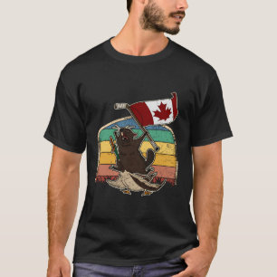 Canada Canadian Flags Geese American Hockey Toront T-Shirt
