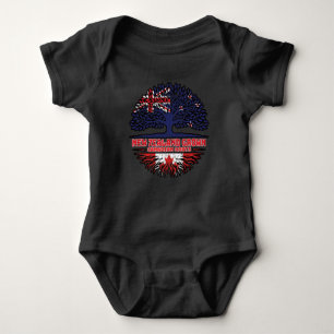 Canada Canadian New Zealand New Zealander Tree Baby Bodysuit