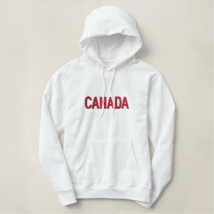 Canada Canadian North American Country Patriotic Embroidered Hoodie