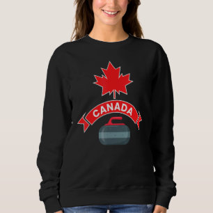 Canada Canadian Team Curling Red White Winter Spor Sweatshirt