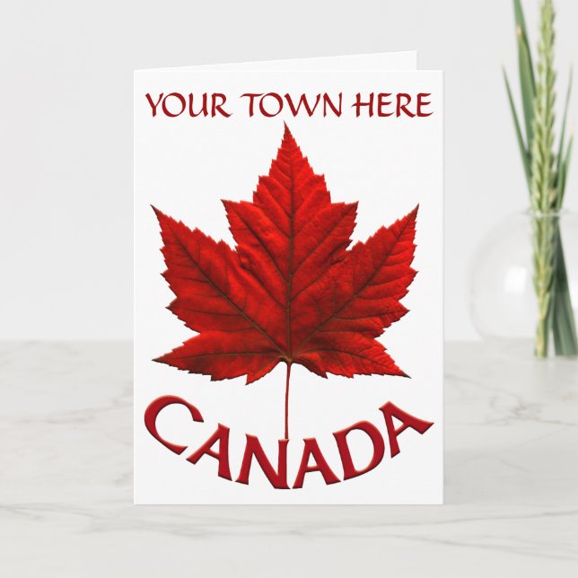 Canada Cards Canada Flag Greeting Cards Custom (Front)