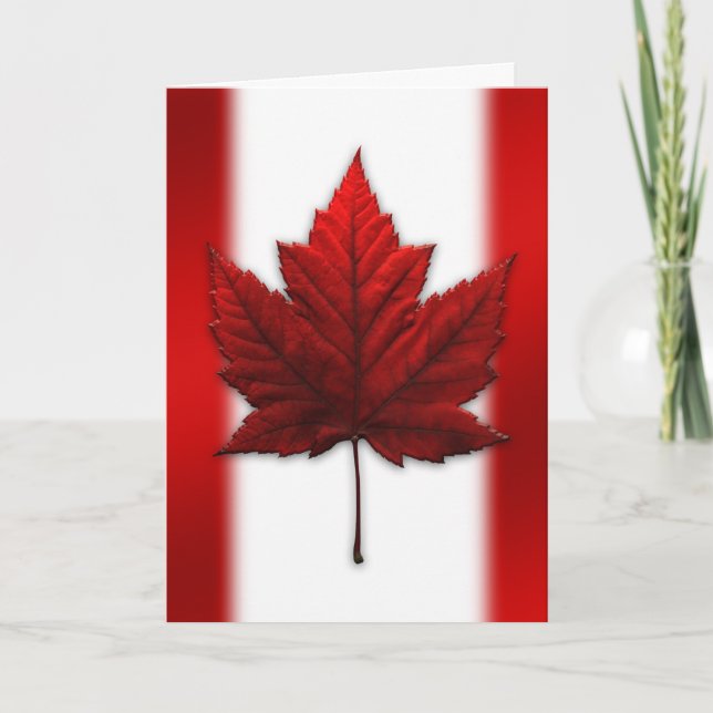 Canada Cards Canada Flag Greeting Cards Custom (Front)