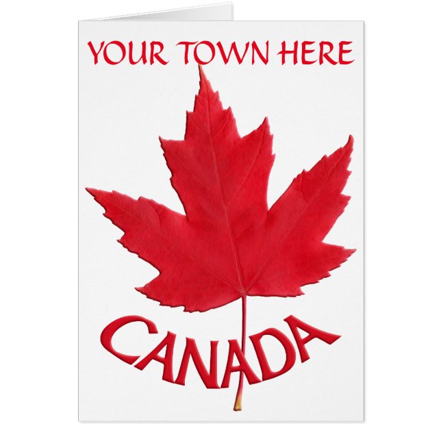Canada Cards Canada Flag Greeting Cards Custom (Front)